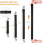 4-Pack Adjustable Bed Sheet Straps with Clips, Elastic Sheet Fasteners for Fitted Sheets, Sofa Covers, Tablecloths, Anti-Slip Grippers for Crib to King Size Beds (Black)