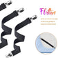 4-Pack Adjustable Bed Sheet Straps with Clips, Elastic Sheet Fasteners for Fitted Sheets, Sofa Covers, Tablecloths, Anti-Slip Grippers for Crib to King Size Beds (Black)