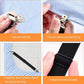 4-Pack Adjustable Bed Sheet Straps with Clips, Elastic Sheet Fasteners for Fitted Sheets, Sofa Covers, Tablecloths, Anti-Slip Grippers for Crib to King Size Beds (Black)