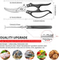 Heavy Duty Kitchen Shears, Poultry Scissors for Cutting Chicken Bones, German Stainless Steel, All-Metal Design, Spring-Loaded, Dishwasher Safe (Black)