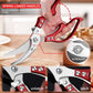 Heavy Duty Kitchen Shears, Poultry Scissors for Cutting Chicken Bones, German Stainless Steel, All-Metal Design, Spring-Loaded, Dishwasher Safe (Red)