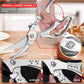 Heavy Duty Kitchen Shears, Poultry Scissors for Cutting Chicken Bones, German Stainless Steel, All-Metal Design, Spring-Loaded, Dishwasher Safe (Silver)