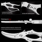 Heavy Duty Kitchen Shears, Poultry Scissors for Cutting Chicken Bones, German Stainless Steel, All-Metal Design, Spring-Loaded, Dishwasher Safe (Silver)