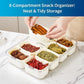 8-Compartment Sealed Snack Organizer with Handle for Fridge, Picnic & Kitchen Storage – BPA-Free Food Container (White)   
Product Description