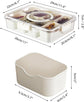 8-Compartment Sealed Snack Organizer with Handle for Fridge, Picnic & Kitchen Storage – BPA-Free Food Container (White)   
Product Description