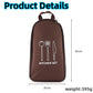 Multi-Functional Outdoor Kitchen Utensil Organizer – Durable Travel Storage Bag with Elastic Straps, Mesh Pockets & Carry Handle, Compact Size (Brown)
