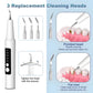 High-End Ultrasonic Tooth Cleaner with LED Light & Smart Gum Protection – 5 Modes, IPX7 Waterproof, Rechargeable, 3 Replacement Tips (Black)