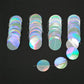 4-Pack Iridescent Circle Garlands, Holographic Party Decorations for Birthday, Wedding, Disco Theme, Graduation, New Year&