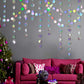 4-Pack Iridescent Circle Garlands, Holographic Party Decorations for Birthday, Wedding, Disco Theme, Graduation, New Year&