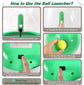 Automatic Dog Ball Launcher with 15 Mini Tennis Balls & Mesh Bag – Rechargeable Pet Toy for Small Dogs, Adjustable Launch Distance, Interactive Play (Green)