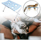 Foldable Pet Grooming Hammock with Leg Holes, Anti-Scratch Mesh Bathing Station for Cats and Small to Medium Dogs, Portable Nail Trimming and Washing Aid (Blue)
