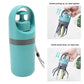 Zero-Contact Dog Poop Scooper with 6-Claw Mechanism & Built-in Bag Dispenser – Lightweight Pet Waste Picker for Outdoor Walks (Teal Blue)