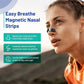Black Magnetic Nasal Strips Kit (30-Day Supply): Breath Support with Reusable Bands & Adhesive Tabs – Enhance Oxygen Flow, Reduce Snoring, Improve Sleep