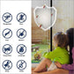 Magnetic Screen Door 80cm x 210cm – Self-Adhesive Mesh Netting for Mosquito & Wasp Protection, Indoor Outdoor Use, (Black,S)