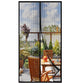 Magnetic Screen Door 110cm x 210cm – Self-Adhesive Mesh Netting for Mosquito & Wasp Protection, Indoor Outdoor Use, (Black,XL)