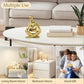 Abstract Reading Thinker Statue for Home Decor, Modern Resin Sculpture Figurine for Bookshelf, Desk & Living Room (Gold)