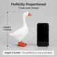 Magnetic Goose Figurine for Desk & Entryway, Cute Key Holder & Home Decor Gift (White)
