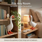 Magnetic Goose Figurine for Desk & Entryway, Cute Key Holder & Home Decor Gift (White)