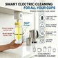 Rechargeable Electric Bottle Cleaner with Dual Brush Heads, 360° Rotating Cup Washing Brush for Mugs and Tumblers, Hanging Hands-Free Design, Type-C Charging, Soft PVC Bristles (White)