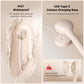 Electric Body Brush with Dual Handles – Waterproof Rotating Bath Scrubber, 3 Replaceable Heads, USB-C Charging, 2 Speeds(Milk coffee)