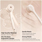 Electric Body Brush with Dual Handles – Waterproof Rotating Bath Scrubber, 3 Replaceable Heads, USB-C Charging, 2 Speeds(Milk coffee)