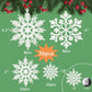 Festive Snowflake Ornaments for Christmas Tree, Party, and Winter Home Décor (Blue)