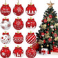 Festive Christmas Tree Ornaments For Holiday Home Party Decoration And Xmas Tree Hanging (red)