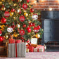 Festive Hanging Christmas Ornament Set for Decorating Trees and Holiday Spaces (Red)