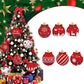 Festive Hanging Christmas Ornament Set for Decorating Trees and Holiday Spaces (Red)