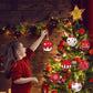 Festive Hanging Christmas Ornament Set for Decorating Trees and Holiday Spaces (Red)