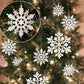 Christmas Snowflake Ornaments for Festive Tree & Holiday Home Decoration (Gold)
