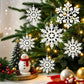 Christmas Snowflake Ornaments for Festive Tree & Holiday Home Decoration (Gold)