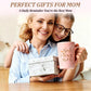 Best Mom Ever Coffee Mug Gift Set with Lid, Spoon & Coaster, 14oz Pink Marble Ceramic Cup for Mother&