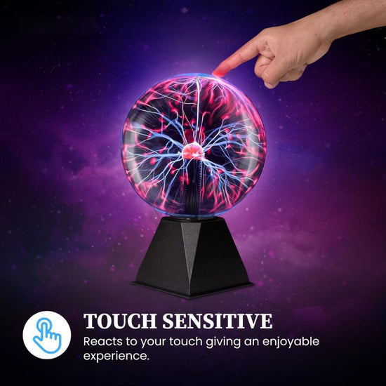 Plasma Ball Lamp - Touch & Sound Sensitive USB-Powered Globe for Decor, Parties & STEM Learning (6 Inch) | Other sizes Available in Store