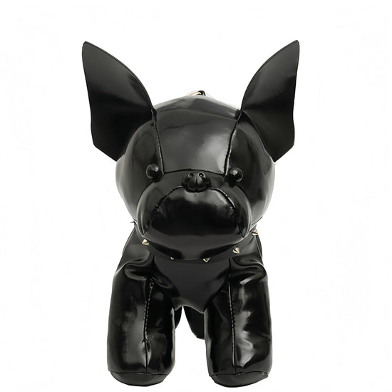 French Bulldog Shaped Bag – Cute Animal Crossbody Shoulder Bag with Adjustable Strap, PU Leather Dog Backpack for Women, Fashion Statement Accessory (Black)
