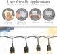 100PCS Heavy Duty Clear Adhesive Hooks for Outdoor String Lights, Cable Management Clips, Waterproof & UV-Resistant Wire Organizer for Holiday Decor (Transparent)