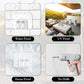 100PCS Heavy Duty Clear Adhesive Hooks for Outdoor String Lights, Cable Management Clips, Waterproof & UV-Resistant Wire Organizer for Holiday Decor (Transparent)