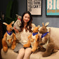 Kangaroo Stuffed Animal with Joey in Pouch & Australia Scarf - Soft Cuddly Plush Toy(45cm, light brown
)| Other Colors Available in Store