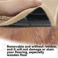 24PCS Reusable Carpet Grippers, Washable Non-Slip Rug Tape for Hardwood Floors, Strong Adhesive Rug Corners Fixer, No Residue Rug Pads for Area Rugs (Black)