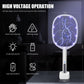 Dual-Mode UV Electric Mosquito Swatter with LED Attraction & 3000V Zapper – Rechargeable Bug Killer for Indoor and Outdoor Use (White)