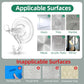 6-Pack Clear Suction Cup Hooks with Dual Hooks & Locking Lever—Reusable, Tool-Free Hanging for Glass, Mirrors, Tiles, Shower Walls—Ideal for Towels, Wreaths, Keys, Kitchen Tools