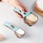 Adjustable Dual-Function Measuring Scoop Set For Baking, Dry Ingredients & Liquid Prep (Blue)