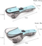 Adjustable Dual-Function Measuring Scoop Set For Baking, Dry Ingredients & Liquid Prep (Blue)