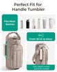 Magnetic Water Bottle Holder with Strap, Gym Accessories for Women Magnetic or Classic Design, Lightweight Tumbler Drink Carrier, Quilted Crossbody Purse, 64oz (light pink)
