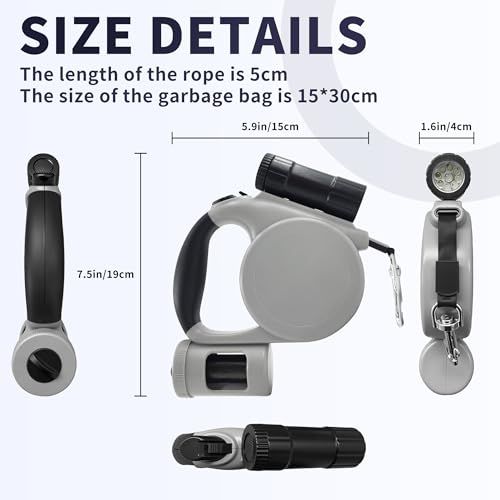 Versatile Retractable Dog Leash for Small & Medium Dogs, Ideal for Daily Walks & Outdoor Adventures, 16.4FT (Yellow)