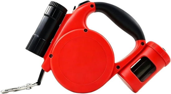 Versatile Retractable Dog Leash for Small & Medium Dogs, Ideal for Daily Walks & Outdoor Adventures, 16.4FT (Red)