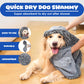 Dog Towel for Drying Dogs – Absorbent Microfiber Bath Towel with Hand Pockets, Super Absorbent & Fast Dry, Soft Microfiber, Fits Large & Small Dogs, Machine Washable & Reusable Pet Bath Towel（Gray）
