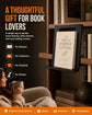 Small Invisible Floating Bookshelf Holder, Black Metal Slide-On Book Display Organizer, No Drilling Space Saving Storage Stand for Shelves Cabinets Home Library Office Reading Room Book Lover