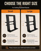 Large Invisible Floating Bookshelf Holder, Black Metal Slide-On Book Display Organizer, No Drilling Space Saving Storage Stand for Shelves Cabinets Home Library Office Reading Room Book Lover