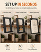 Large Invisible Floating Bookshelf Holder, Black Metal Slide-On Book Display Organizer, No Drilling Space Saving Storage Stand for Shelves Cabinets Home Library Office Reading Room Book Lover